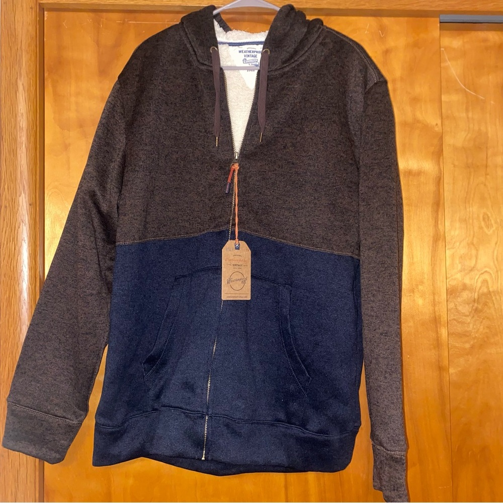 Weatherproof Vintage Men's Sherpa-Lined Zip-Front Hoodie